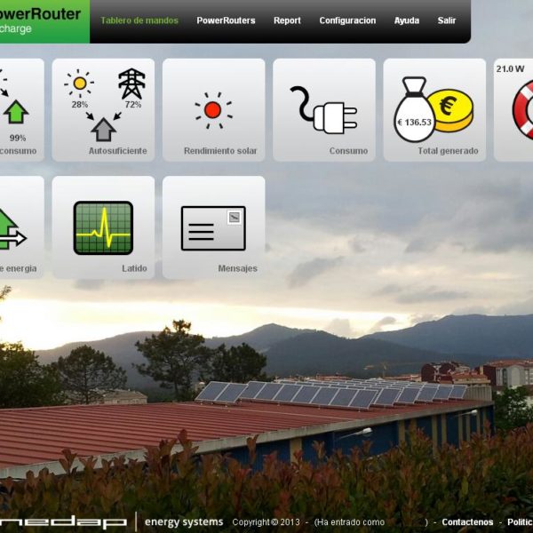 Monitorización energia solar autoconsumo Pontevedra
